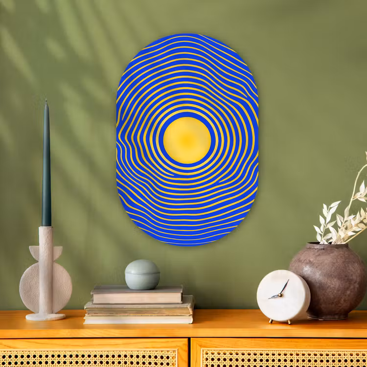 Forexbild Oval - Abstraktes Muster – Blau — 3