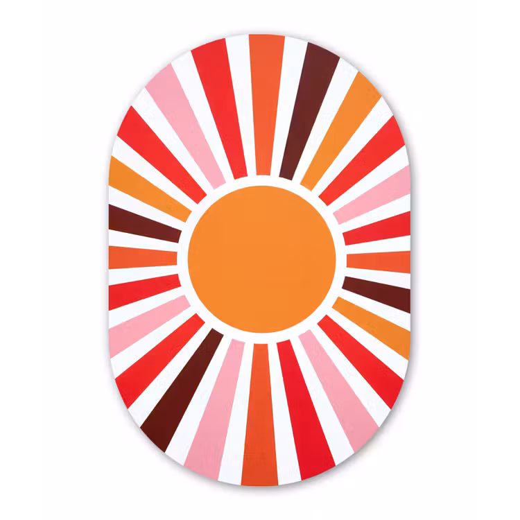 Forexbild Oval - Sonne – Strahlen – Abstrakt – Farbenfroh — 1