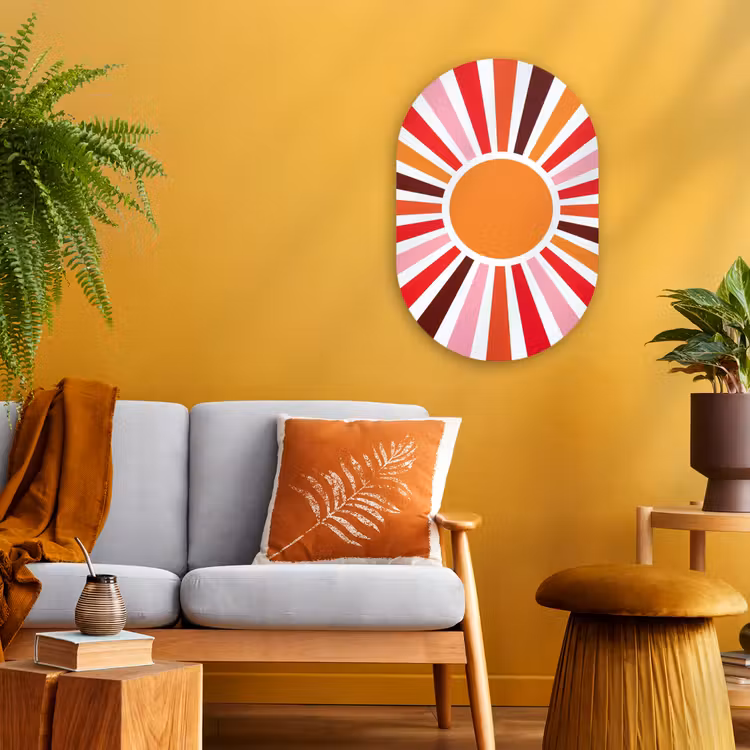 Forexbild Oval - Sonne – Strahlen – Abstrakt – Farbenfroh — 2