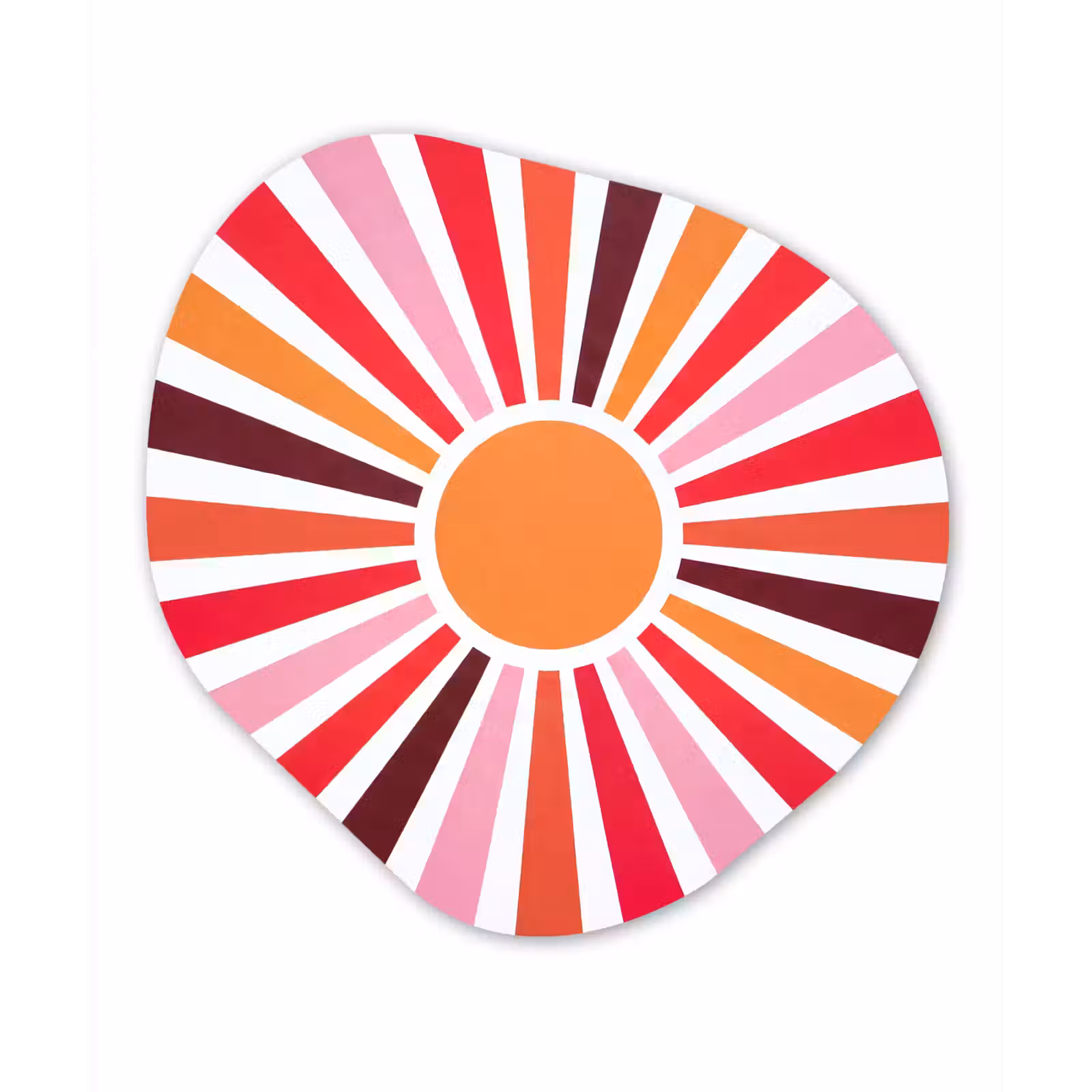 Glasbild Organische Form - Sonne – Strahlen – Abstrakt – Farbenfroh — 1