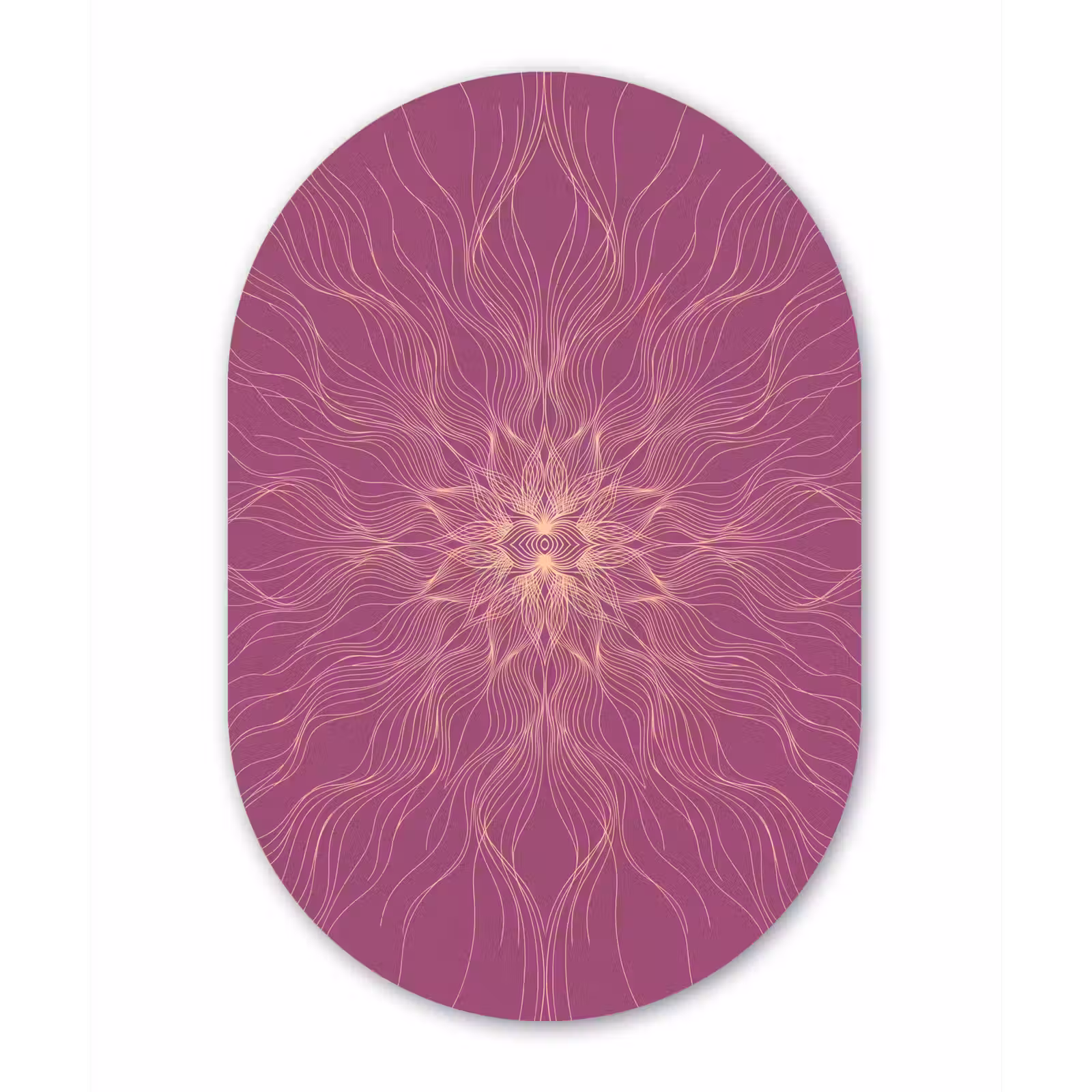 Glasbild Oval - Linien – Muster – Abstrakt — 1