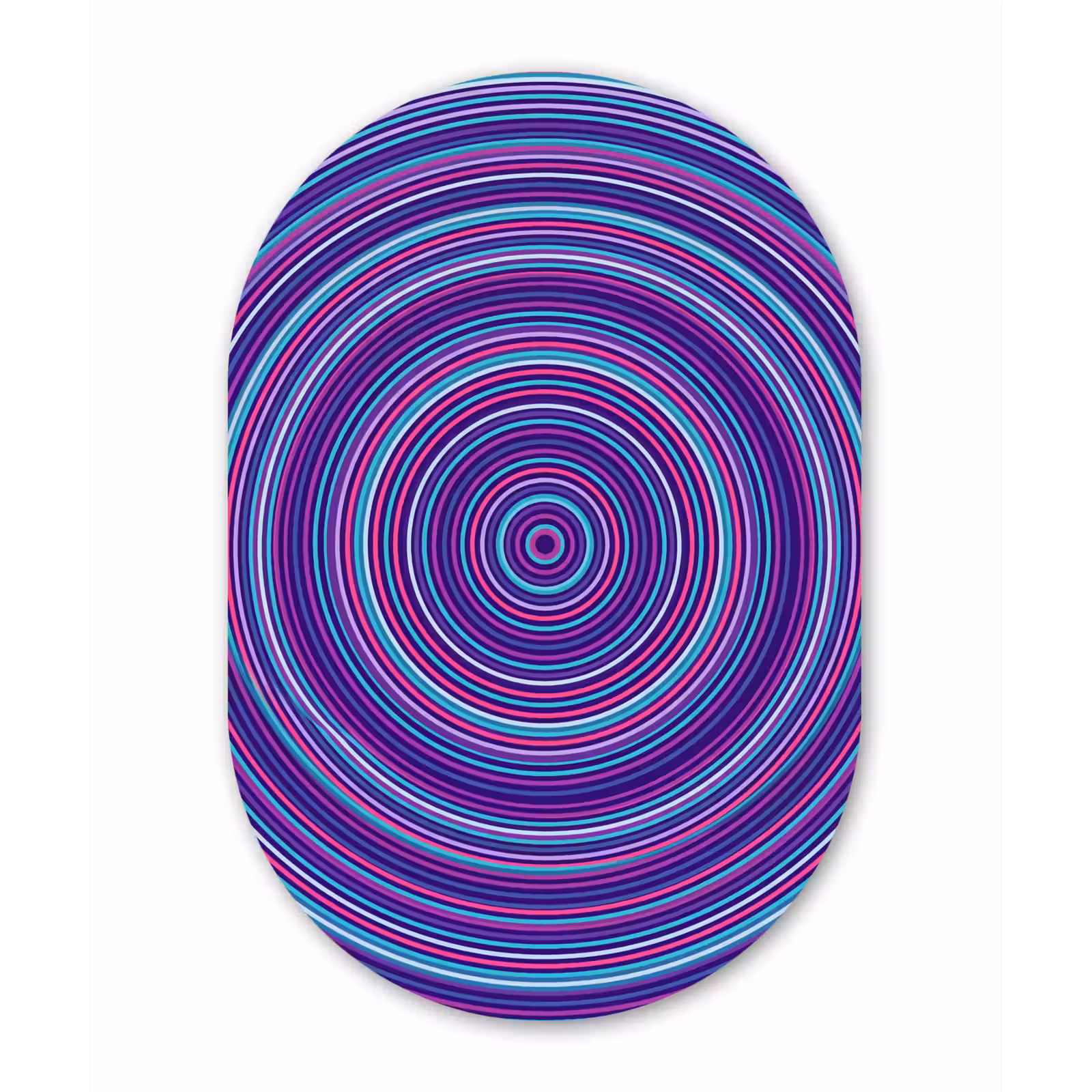 Glasbild Oval - Zusammenfassung – Kreise – Farbenfroh — 1
