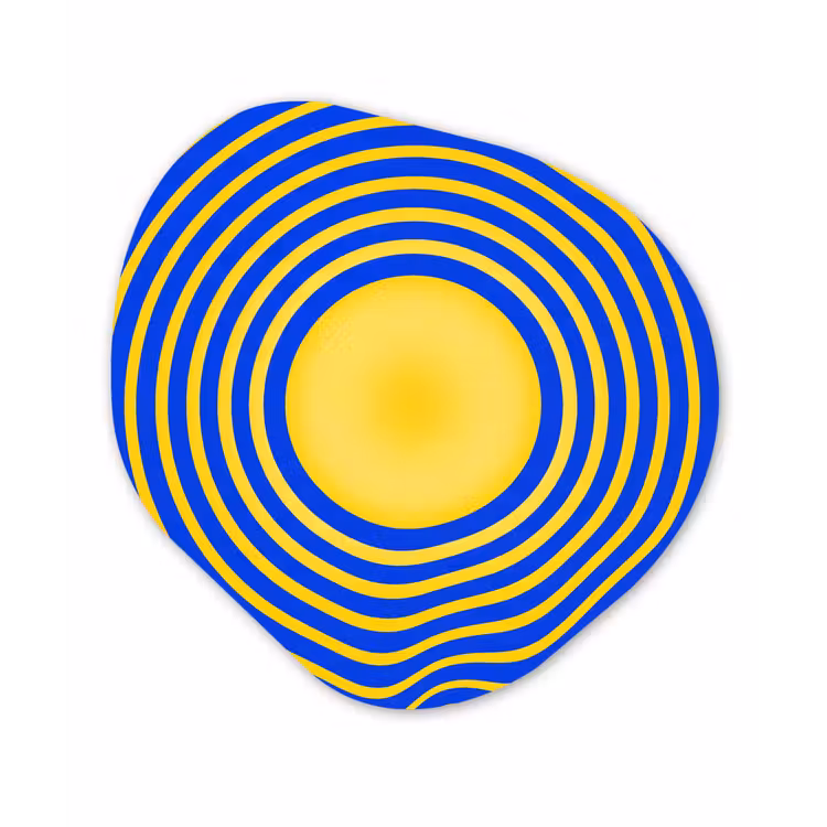 Glasbild Organische Form - Abstraktes Muster – Blau — 1