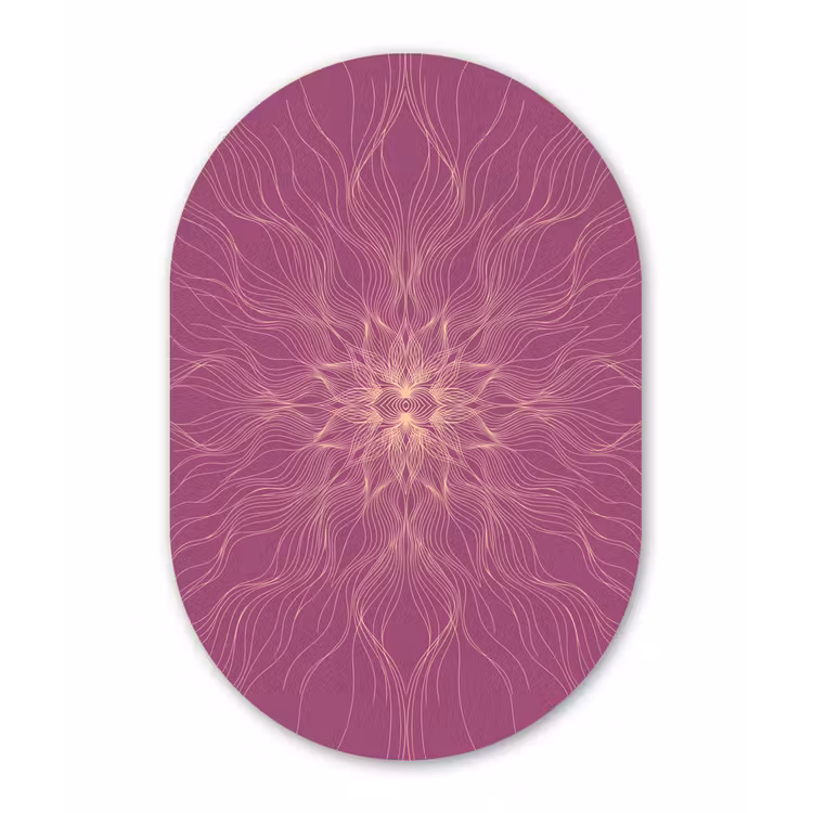 Glasbild Oval - Linien – Muster – Abstrakt — 1