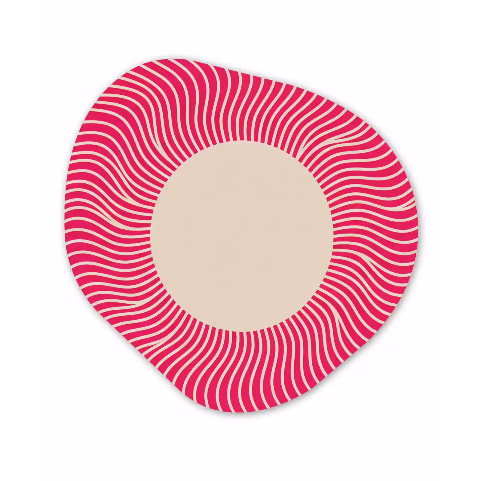 Glasbild Organische Form - Zusammenfassung – Muster – Rosa — 1