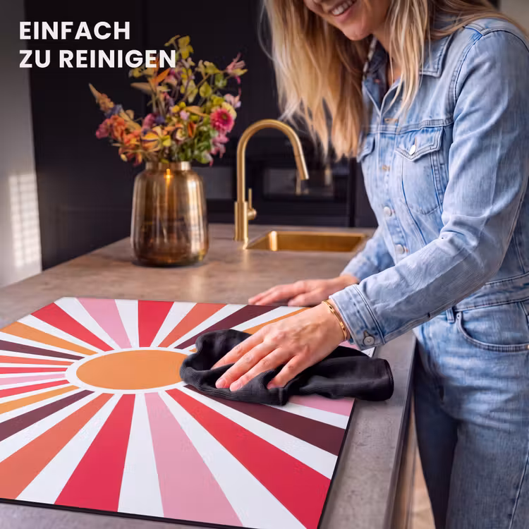 Herdabdeckplatte - Sonne – Strahlen – Abstrakt – Farbenfroh — 6