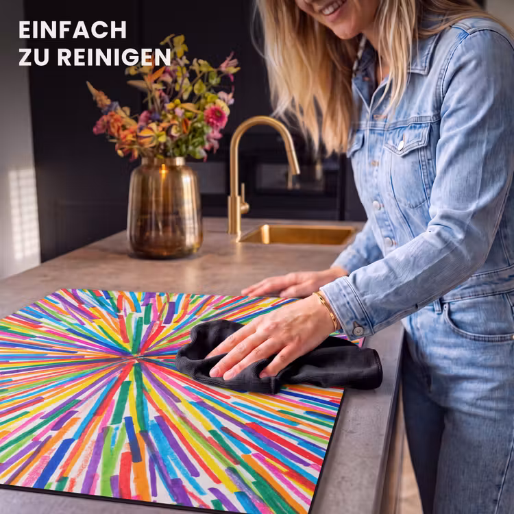 Herdabdeckplatte - Linien – Bunt – Abstrakt — 6