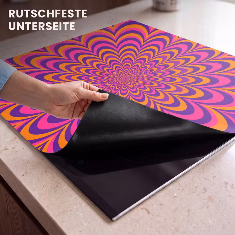 Herdabdeckplatte - Muster – Optisch – Bunt — 9