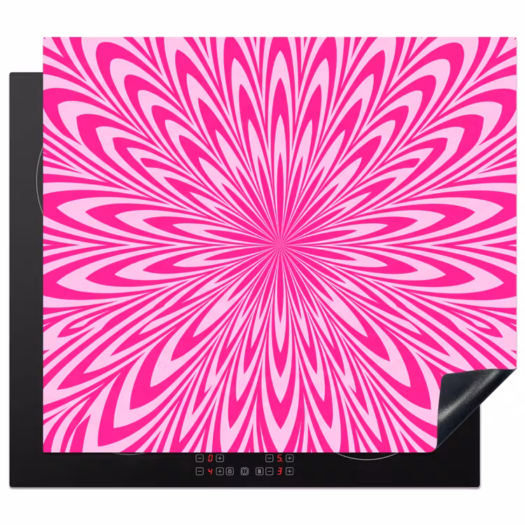 Herdabdeckplatte - Muster – Optisch – Rosa — 1
