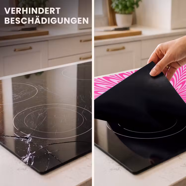 Herdabdeckplatte - Muster – Optisch – Rosa — 3
