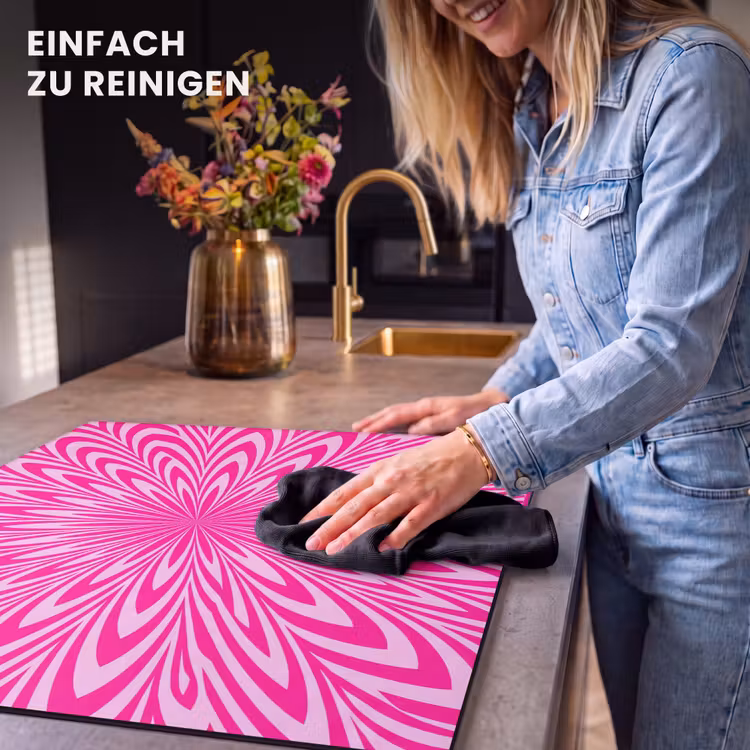 Herdabdeckplatte - Muster – Optisch – Rosa — 6