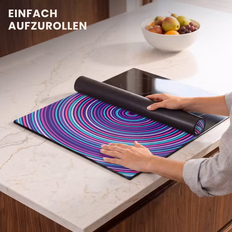 Herdabdeckplatte - Zusammenfassung – Kreise – Farbenfroh — 7