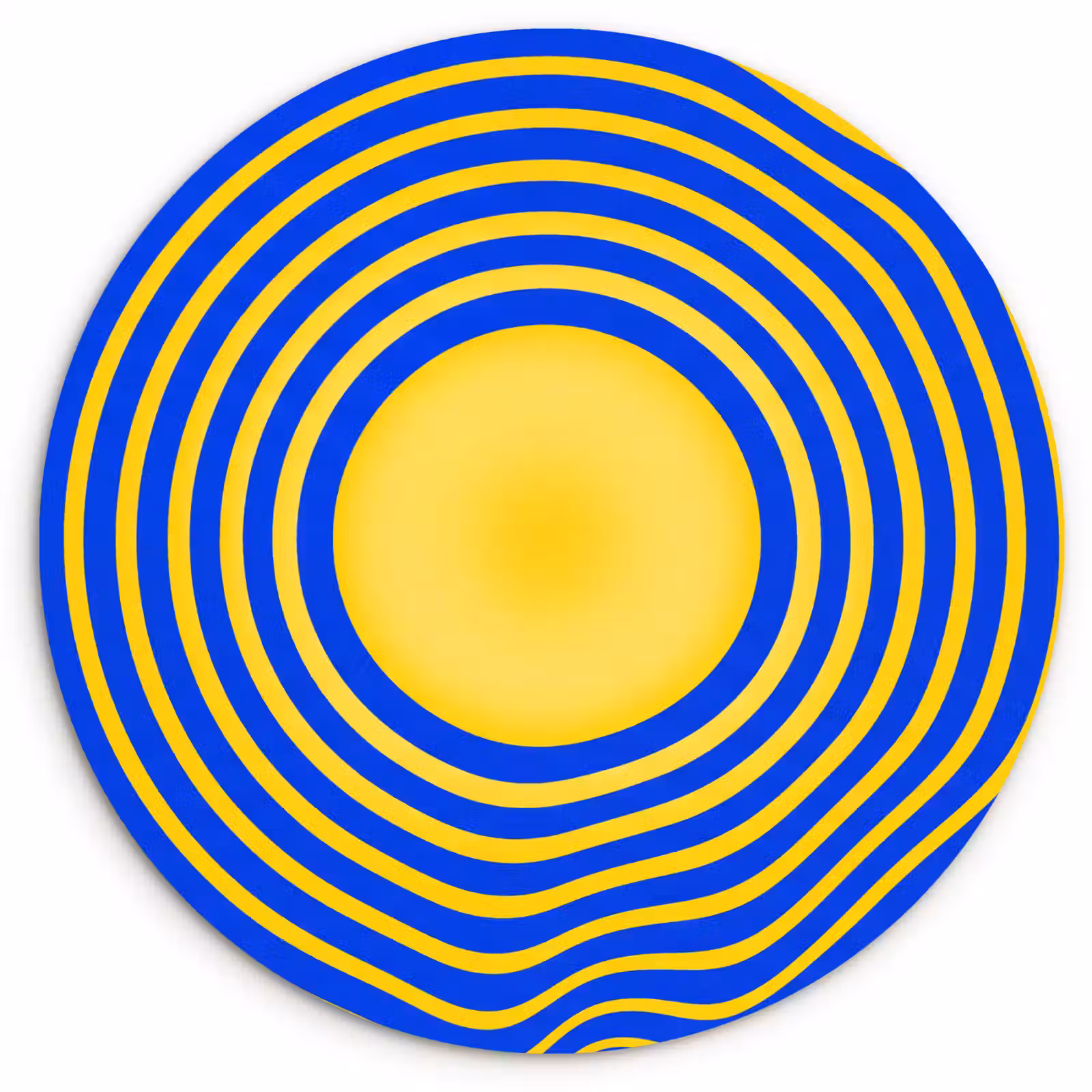Forexbild Rund - Abstraktes Muster – Blau — 1