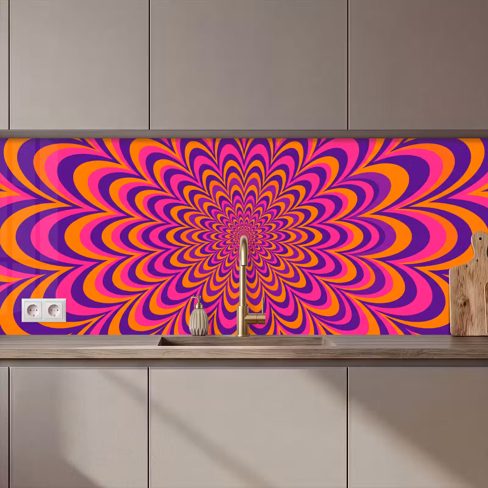 Küchenrückwand - Muster – Optisch – Bunt — 1