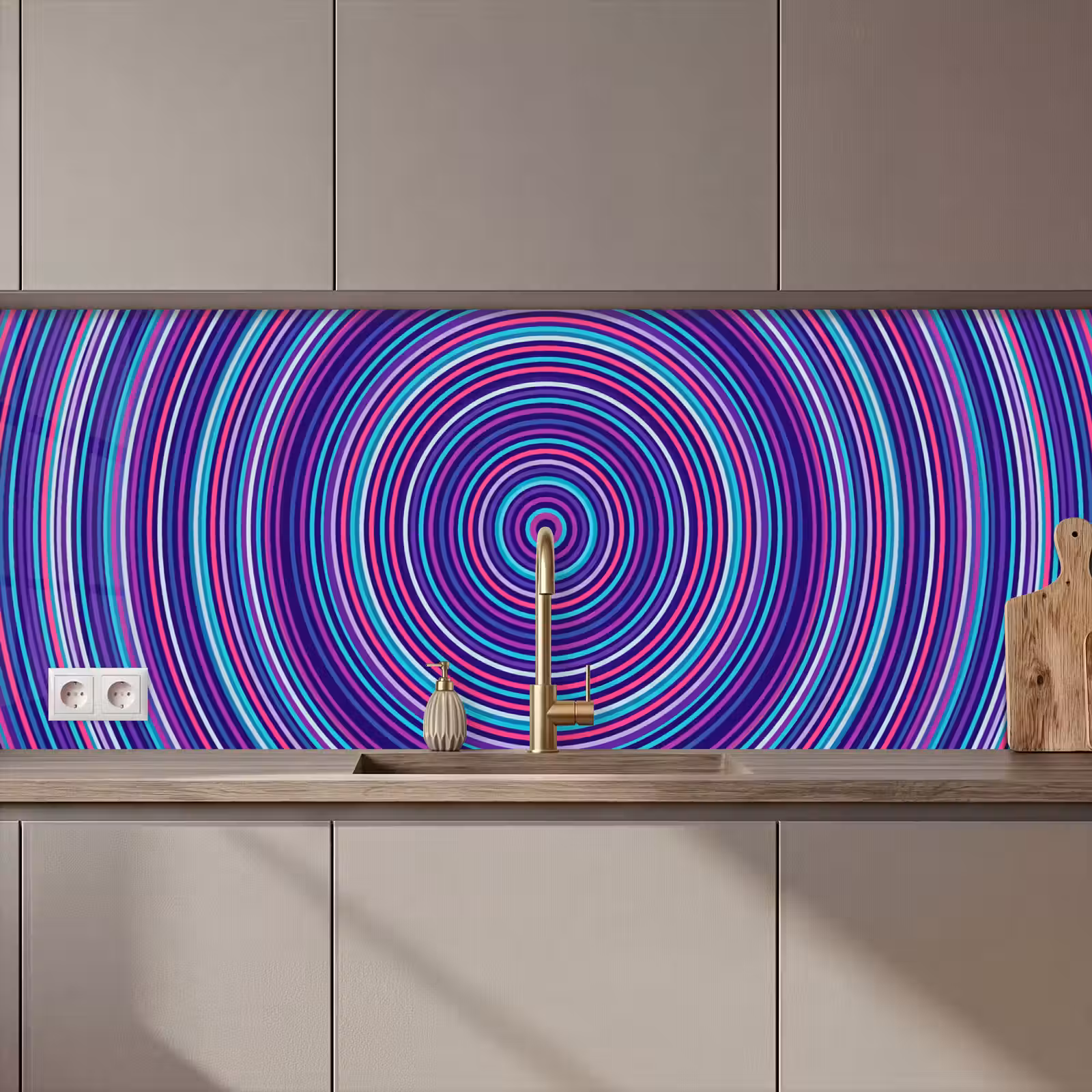 Küchenrückwand - Zusammenfassung – Kreise – Farbenfroh — 1