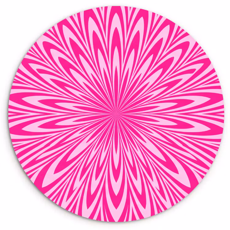 Forexbild Rund - Muster – Optisch – Rosa — 1