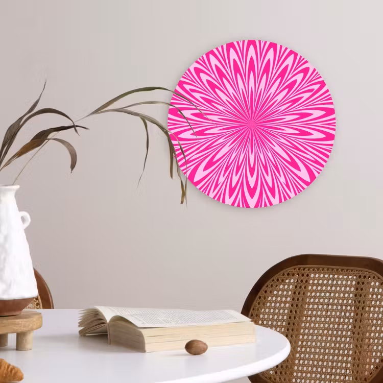 Forexbild Rund - Muster – Optisch – Rosa — 4