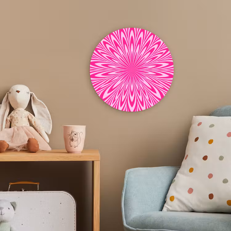 Forexbild Rund - Muster – Optisch – Rosa — 5