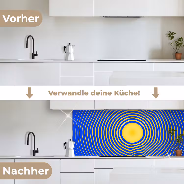Küchenrückwand - Abstraktes Muster – Blau — 3