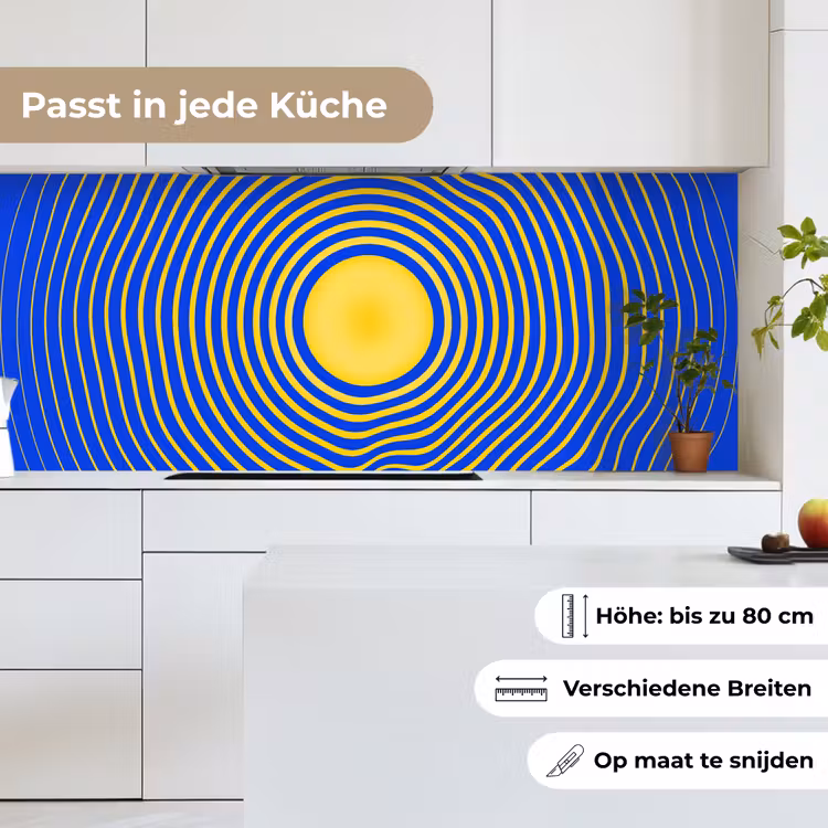 Küchenrückwand - Abstraktes Muster – Blau — 7