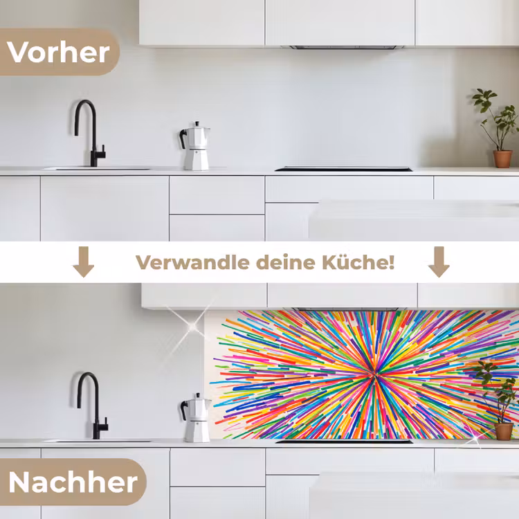 Küchenrückwand - Linien – Bunt – Abstrakt — 3