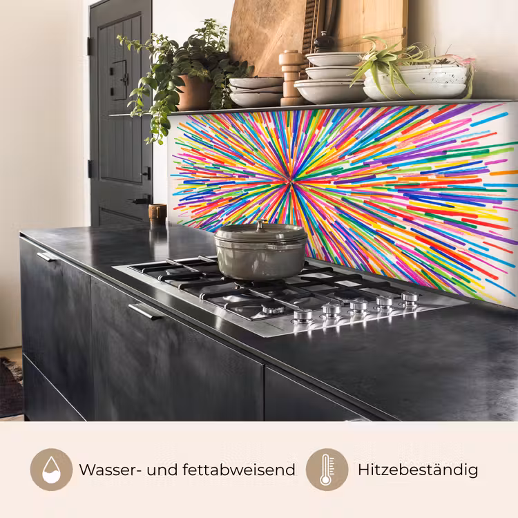 Küchenrückwand - Linien – Bunt – Abstrakt — 5