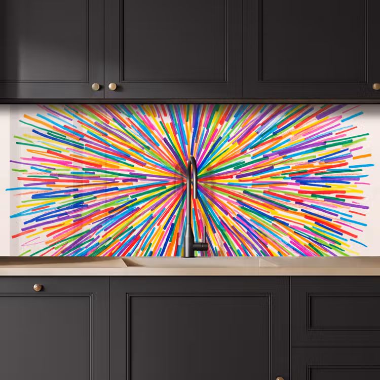 Küchenrückwand - Linien – Bunt – Abstrakt — 6