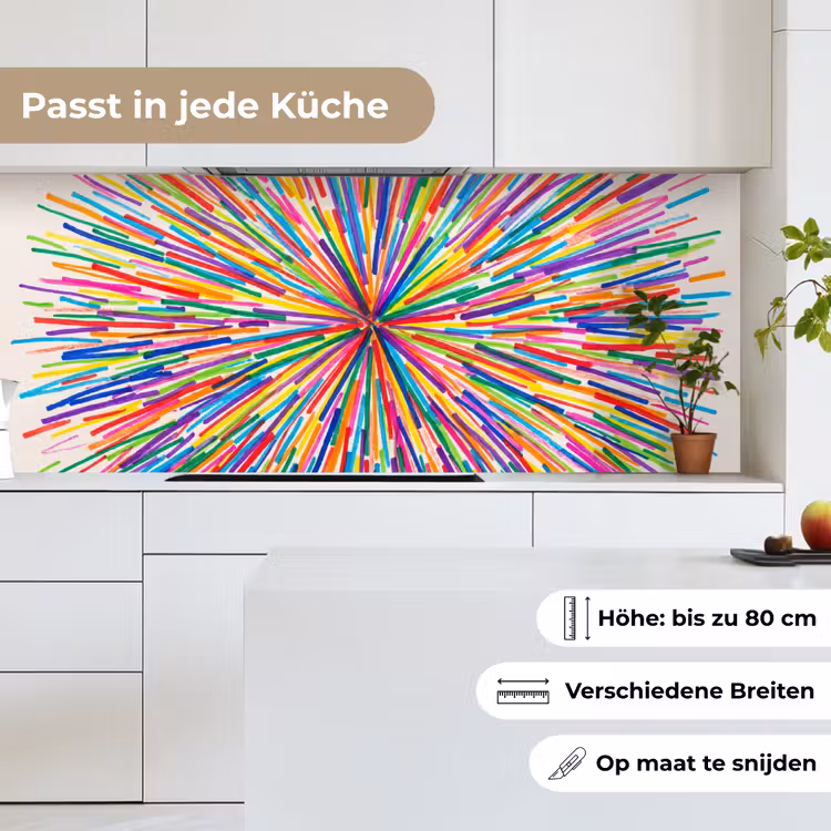 Küchenrückwand - Linien – Bunt – Abstrakt — 7