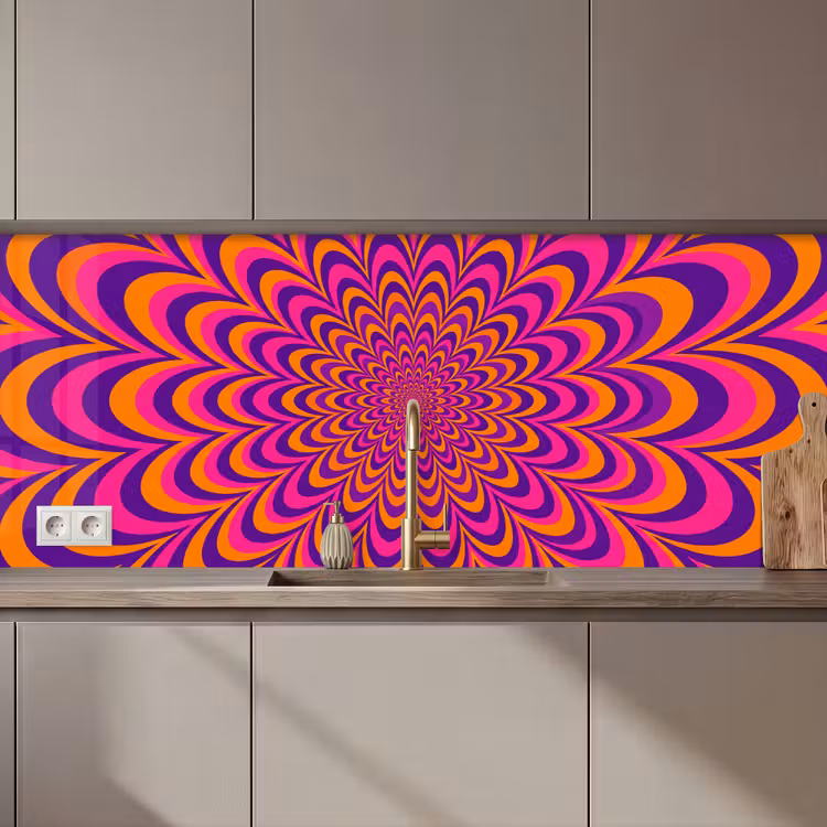 Küchenrückwand - Muster – Optisch – Bunt — 1