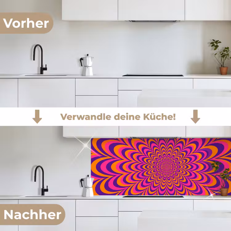 Küchenrückwand - Muster – Optisch – Bunt — 3