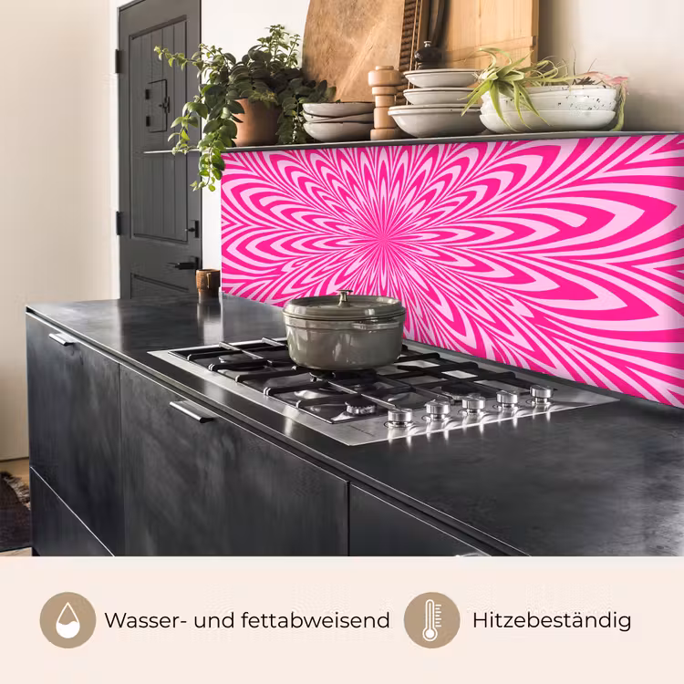Küchenrückwand - Muster – Optisch – Rosa — 5