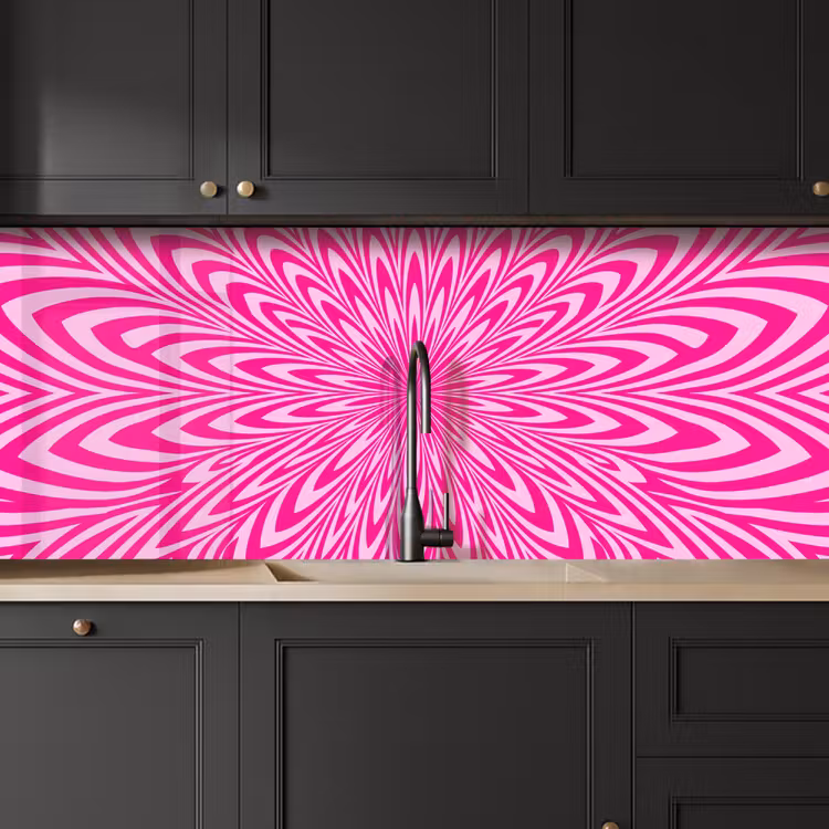 Küchenrückwand - Muster – Optisch – Rosa — 6