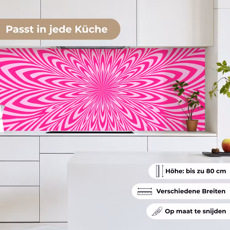 Küchenrückwand - Muster – Optisch – Rosa — 7