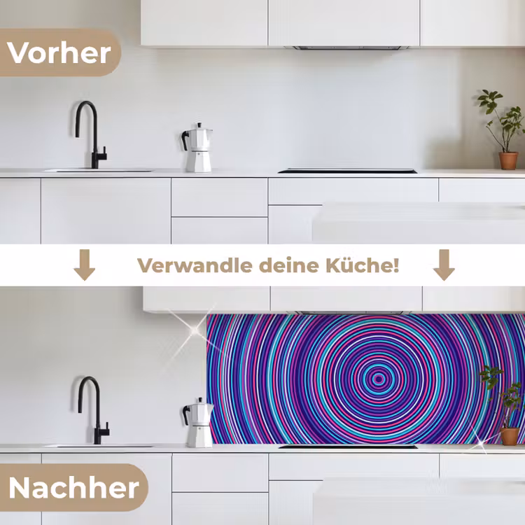 Küchenrückwand - Zusammenfassung – Kreise – Farbenfroh — 3
