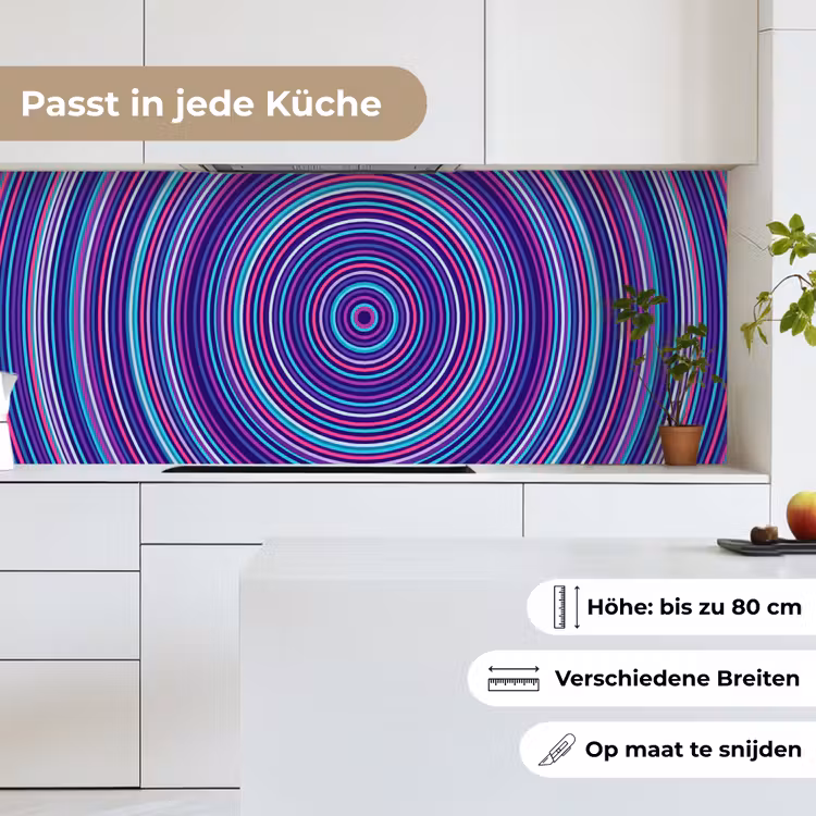 Küchenrückwand - Zusammenfassung – Kreise – Farbenfroh — 7