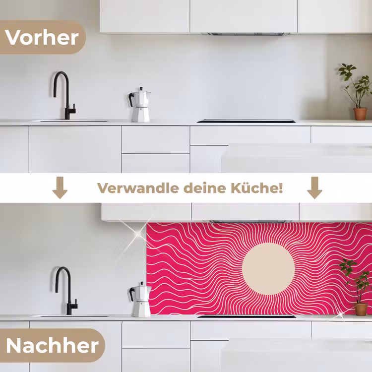 Küchenrückwand - Zusammenfassung – Muster – Rosa — 3