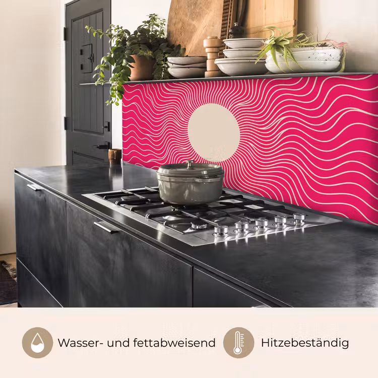 Küchenrückwand - Zusammenfassung – Muster – Rosa — 5