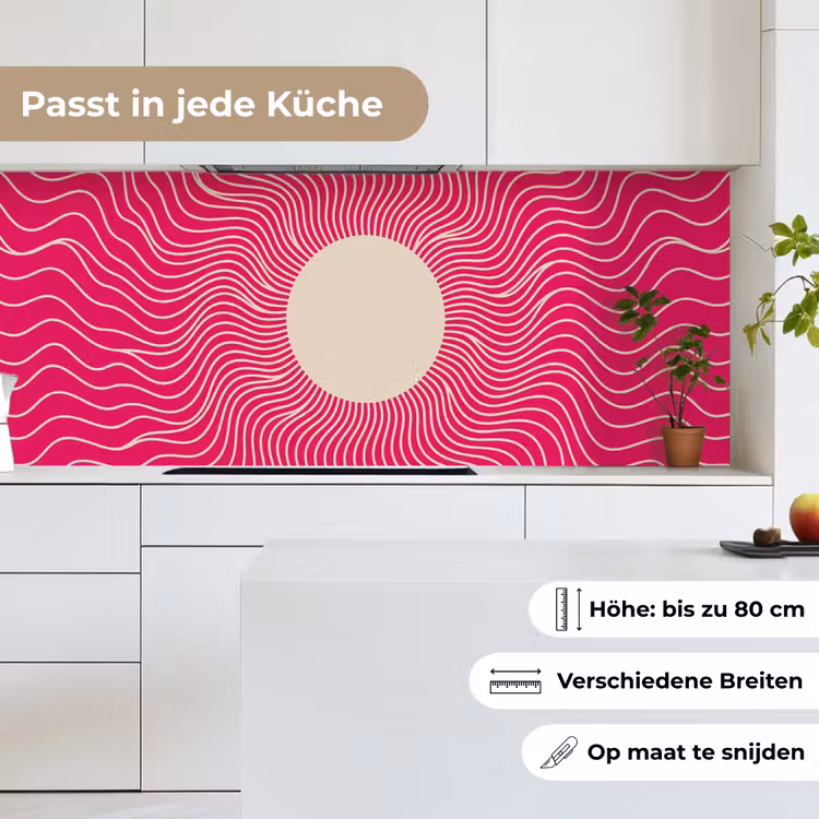 Küchenrückwand - Zusammenfassung – Muster – Rosa — 7