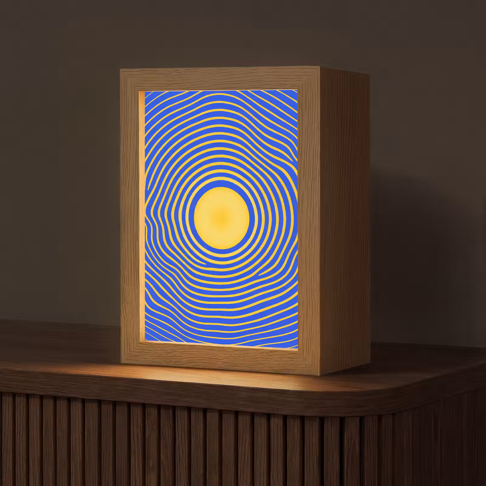 Personalisierte Lightbox - Abstraktes Muster – Blau — 1