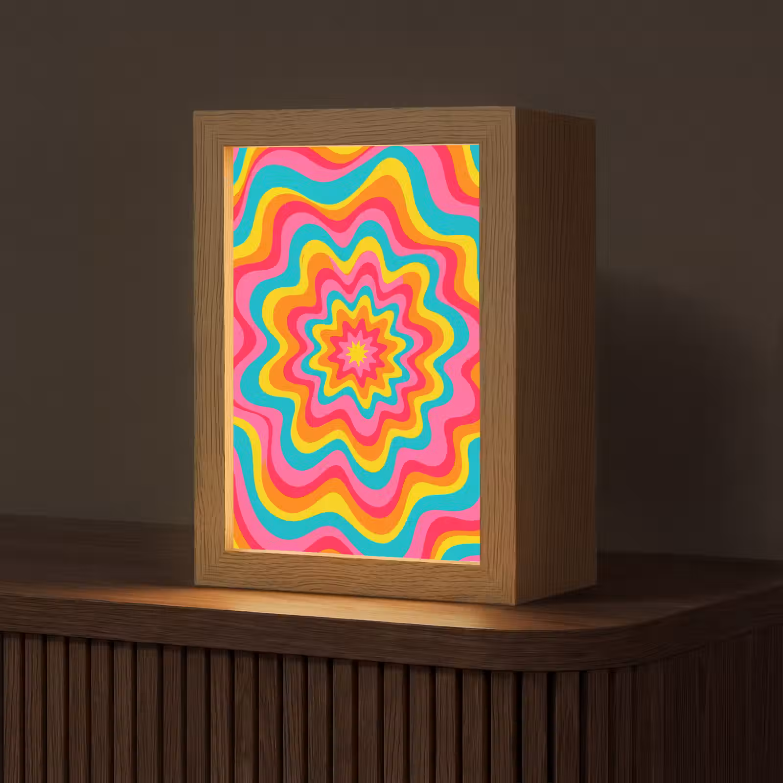 Personalisierte Lightbox - Muster – Wellenförmig – Bunt — 1