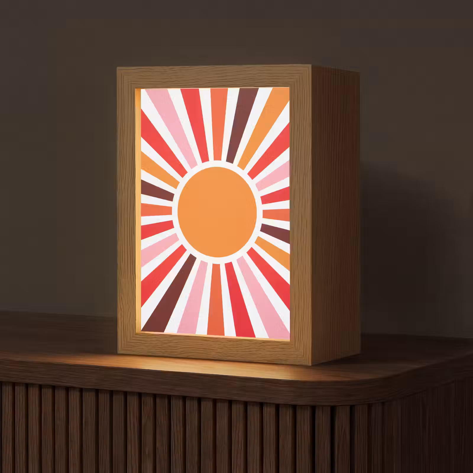 Personalisierte Lightbox - Sonne – Strahlen – Abstrakt – Farbenfroh — 1