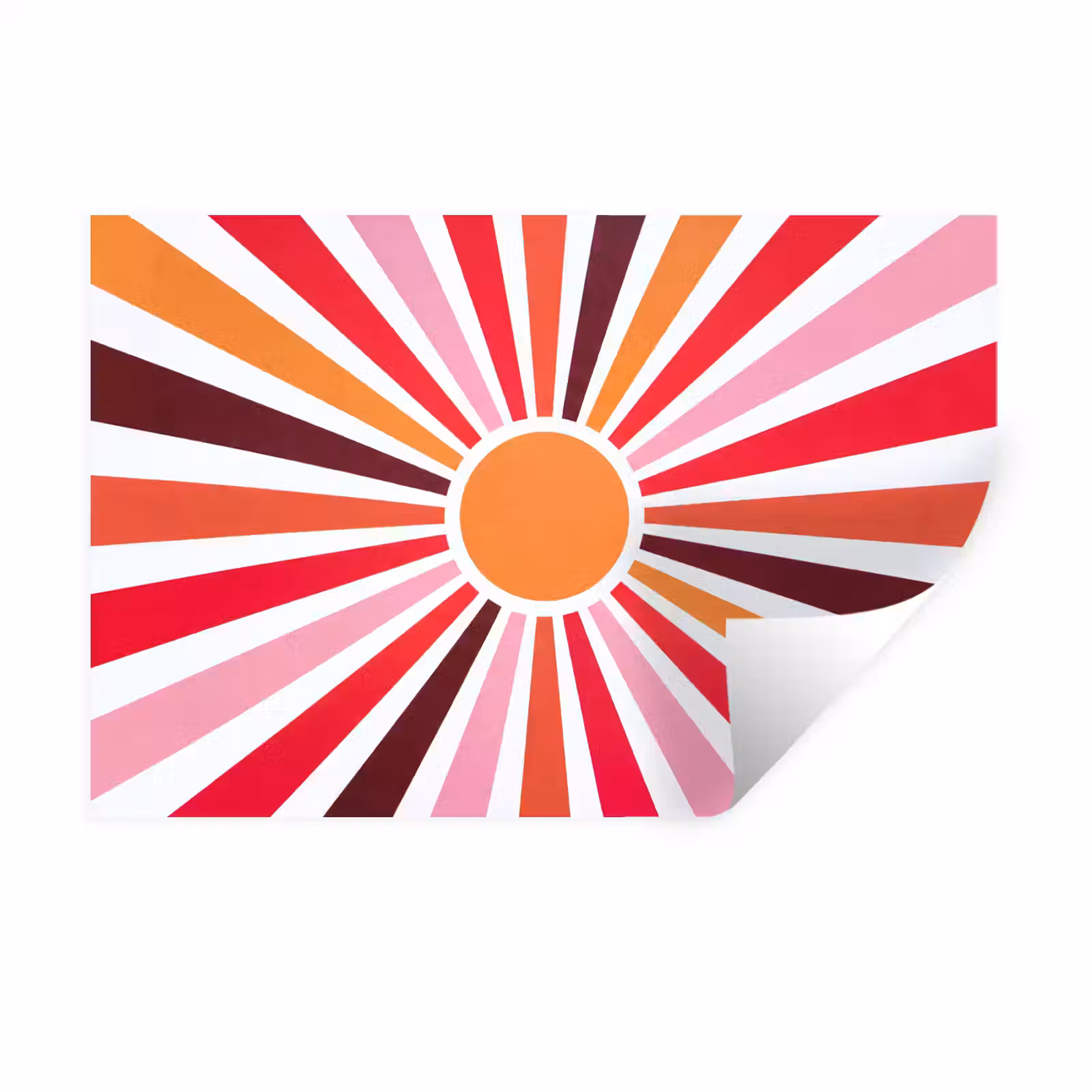 Wandtattoo – Sonne – Strahlen – Abstrakt – Farbenfroh — 1