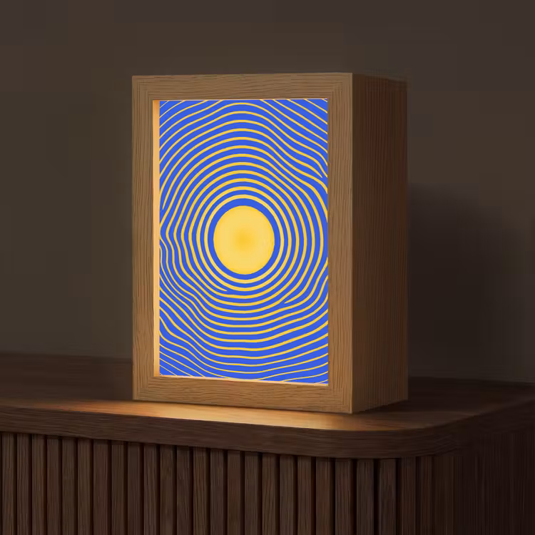 Personalisierte Lightbox - Abstraktes Muster – Blau — 1