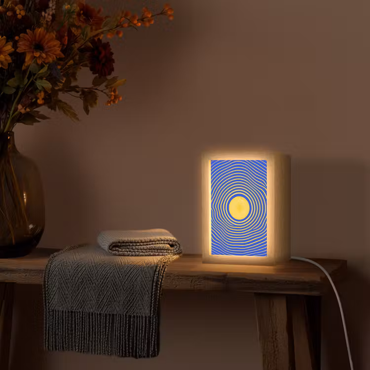 Personalisierte Lightbox - Abstraktes Muster – Blau — 3