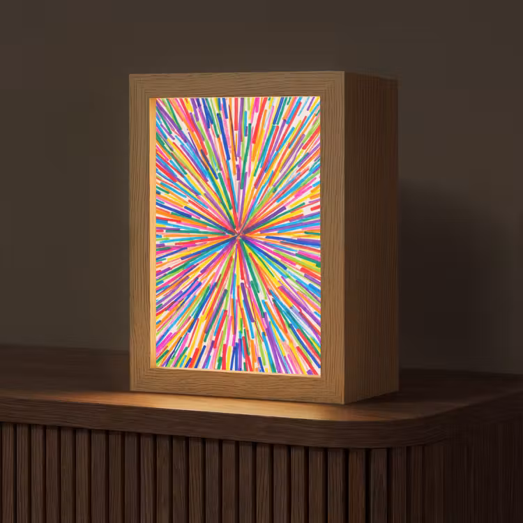 Personalisierte Lightbox - Linien – Bunt – Abstrakt — 1