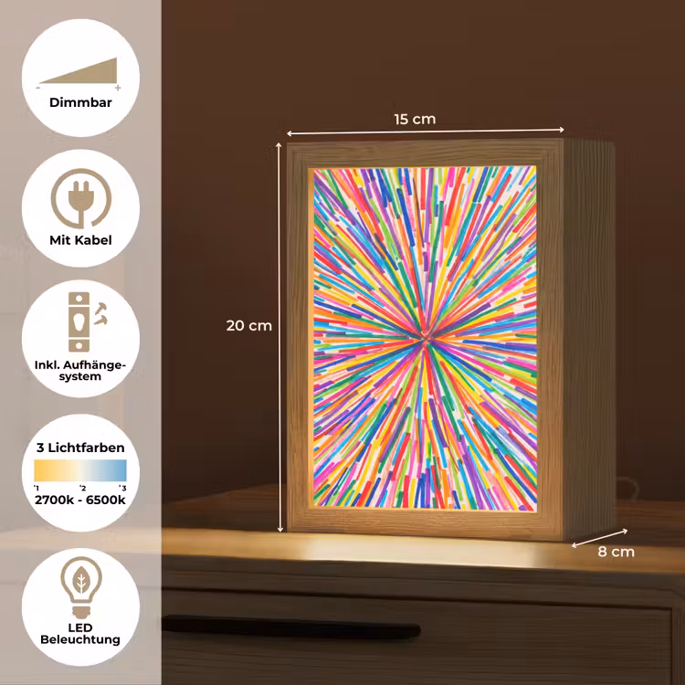 Personalisierte Lightbox - Linien – Bunt – Abstrakt — 6