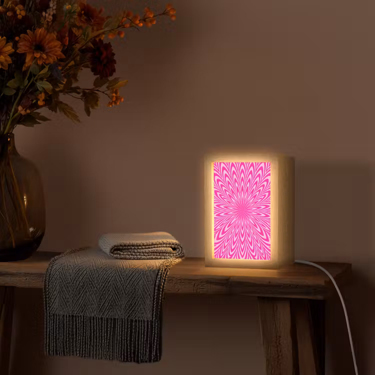 Personalisierte Lightbox - Muster – Optisch – Rosa — 3