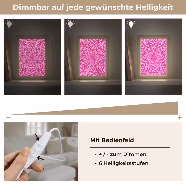 Personalisierte Lightbox - Muster – Optisch – Rosa — 8