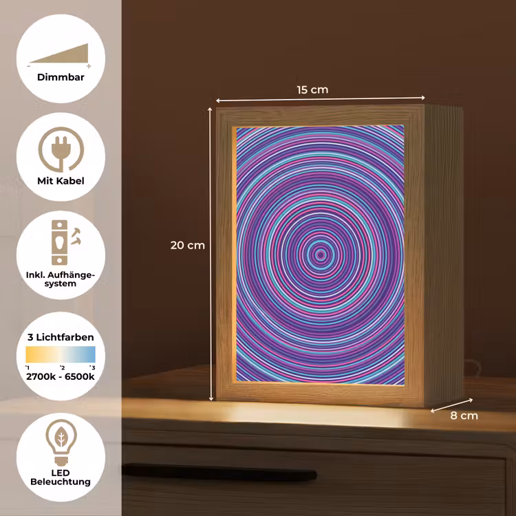 Personalisierte Lightbox - Zusammenfassung – Kreise – Farbenfroh — 6