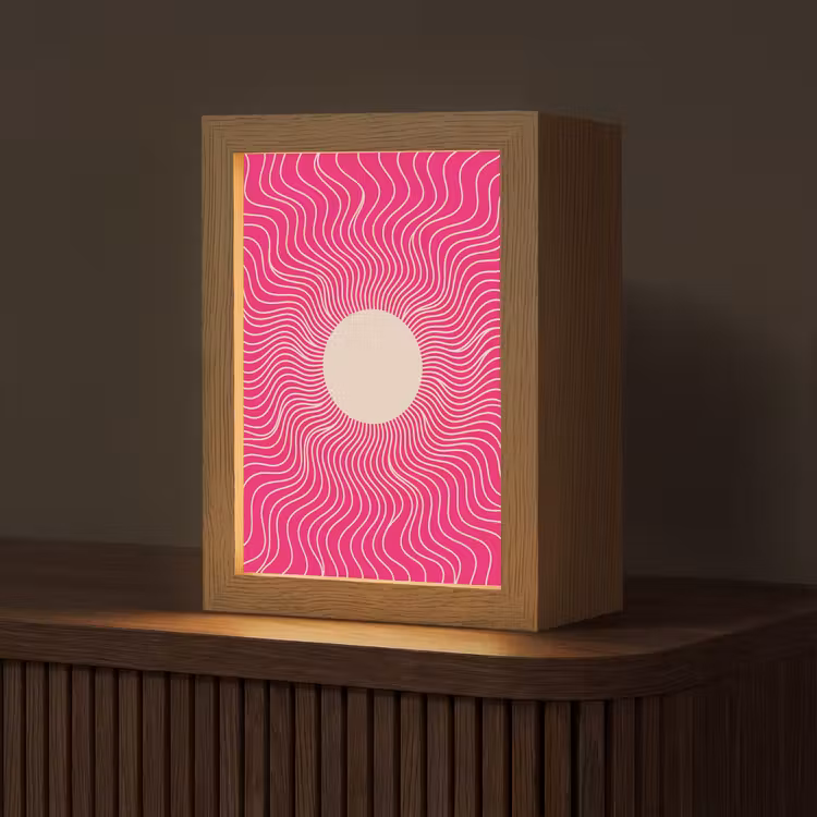 Personalisierte Lightbox - Zusammenfassung – Muster – Rosa — 1